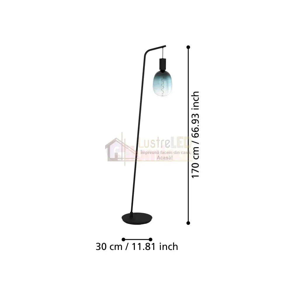Lampadar CRANLEY Black 170CM Eglo