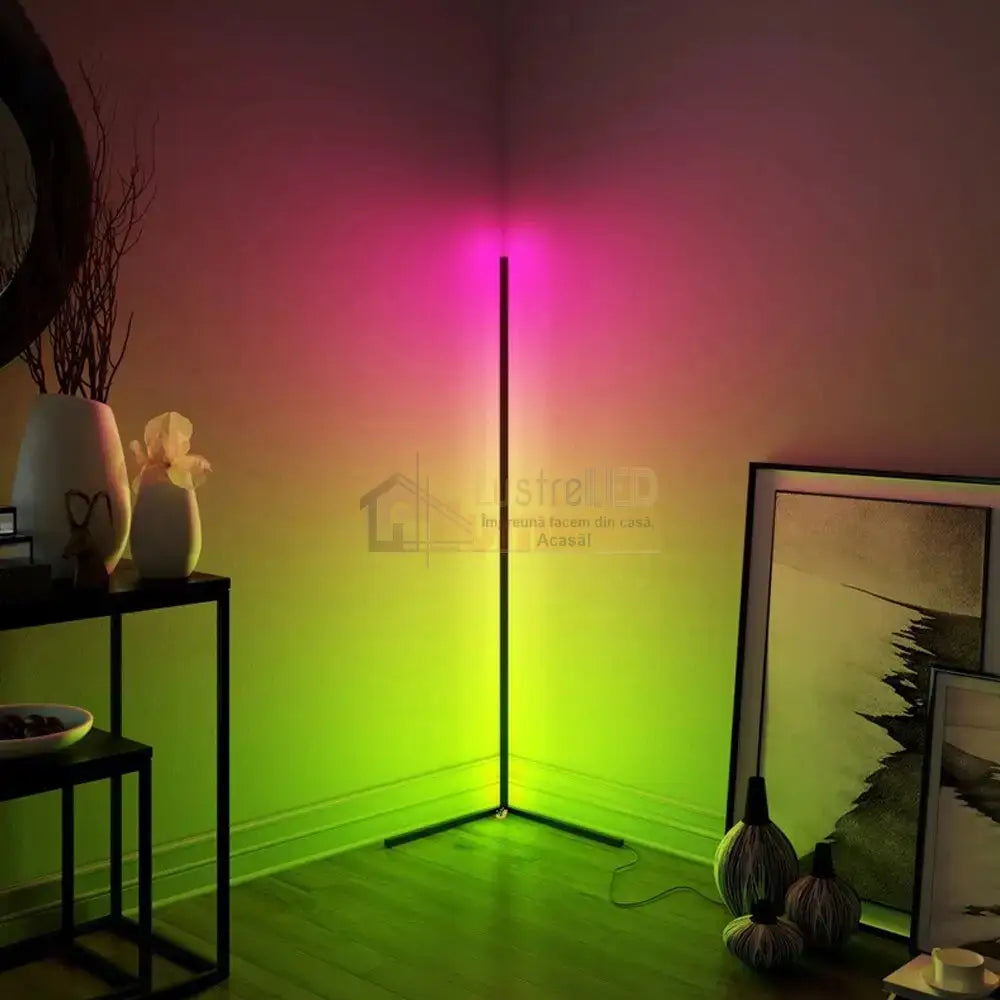 Lampadar Cu Telecomanda Si Lumini Rgb De Ritm Activare Sonora