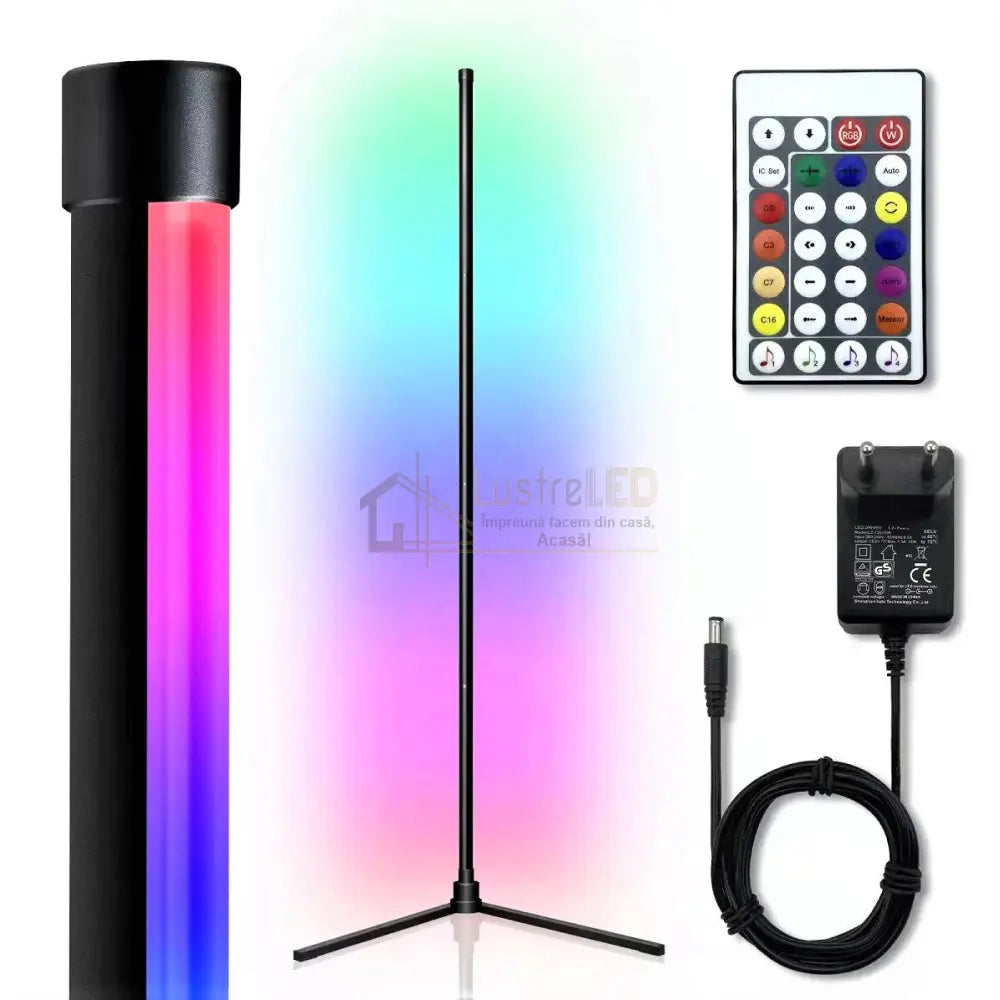 Lampadar Cu Telecomanda Si Lumini Rgb De Ritm Activare Sonora