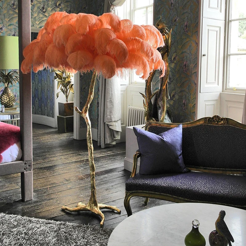 Lampadar Baroque Luxury Feathers Colors