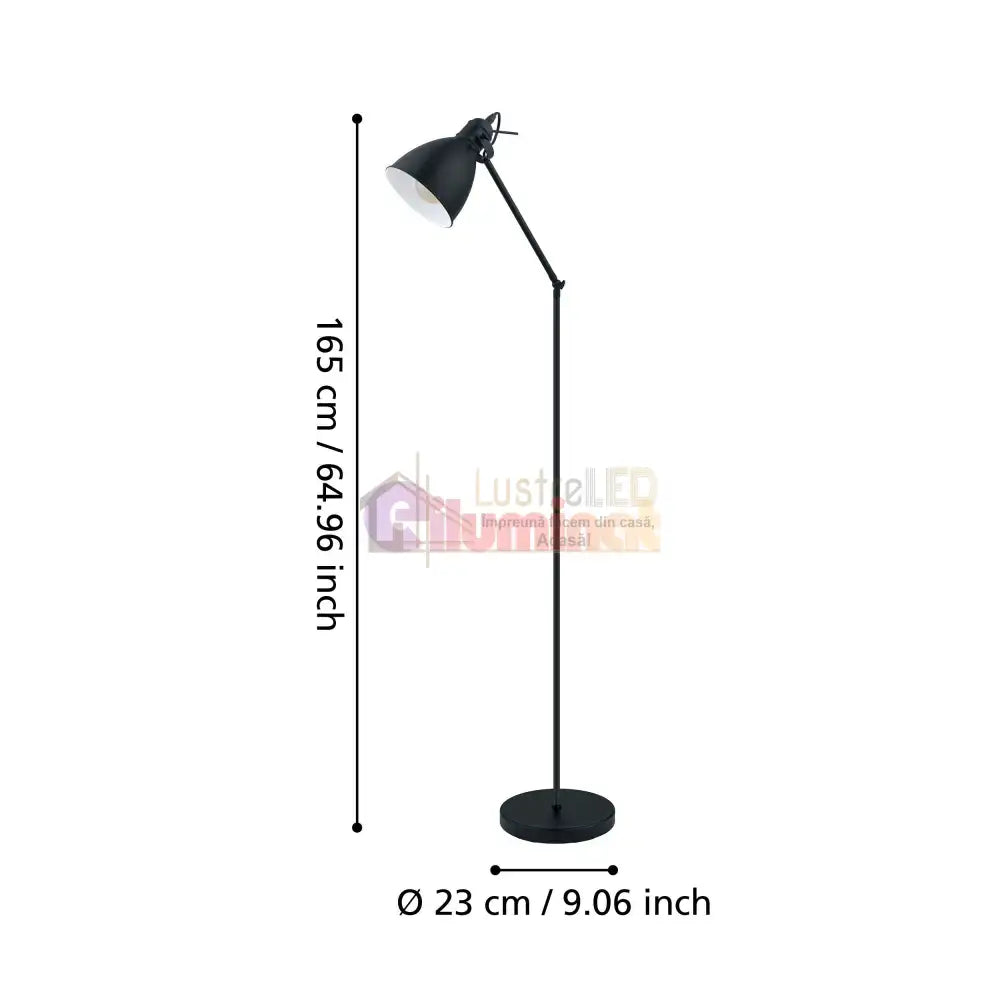 Lampadar PRIDDY Black 137CM Eglo