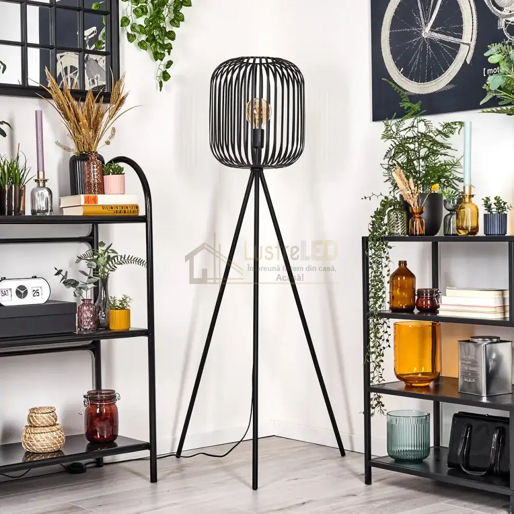 Lampadar ROMAZZINA Black 140CM