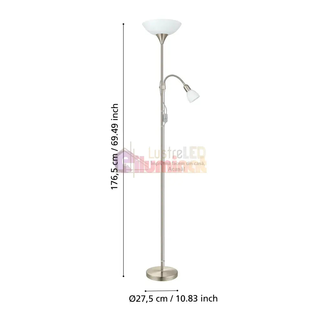 Lampadar UP 2 Silver 176.5CM Eglo