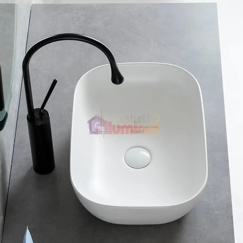 Lavoar Aplicat Modern Line 46X32Cm Hy-8018Amw Bathroom Sink