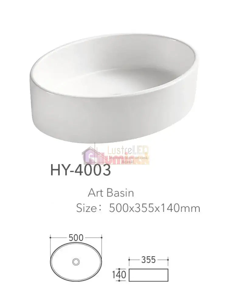 Lavoar Aplicat Modern Line 50X35.5Cm Hy-4003 Bathroom Sink