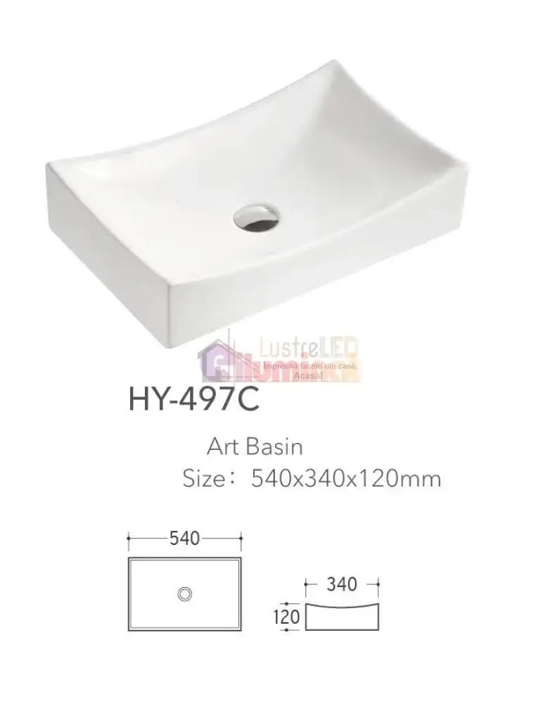 Lavoar Aplicat Modern Line 54X34Cm Hy-497C Bathroom Sink