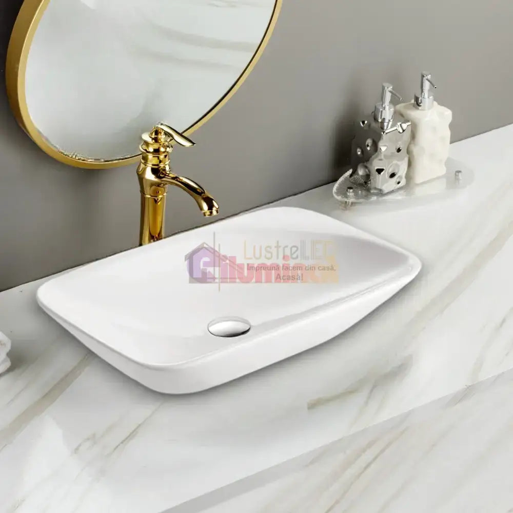 Lavoar Aplicat Modern Line 57X40Cm Hy-4005B Bathroom Sink