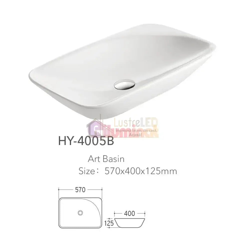 Lavoar Aplicat Modern Line 57X40Cm Hy-4005B Bathroom Sink
