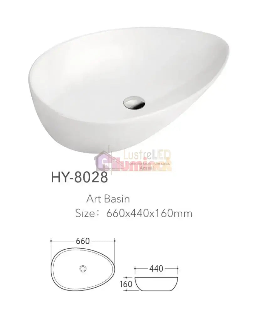 Lavoar Aplicat Modern Line 66X44Cm Hy-8028 Bathroom Sink