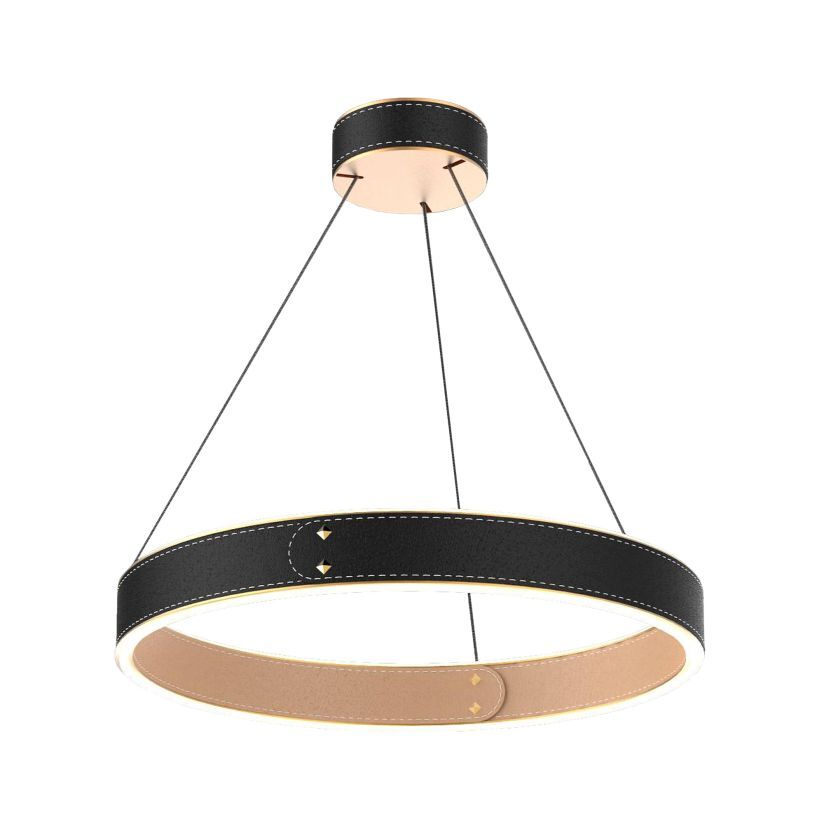 Lustra LED Suspendata LEATHER Unique Black Echivalent 100W