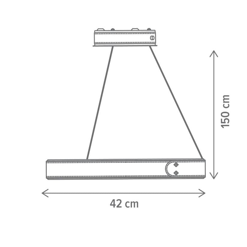 Lustra LED Suspendata LEATHER Unique Black Echivalent 100W