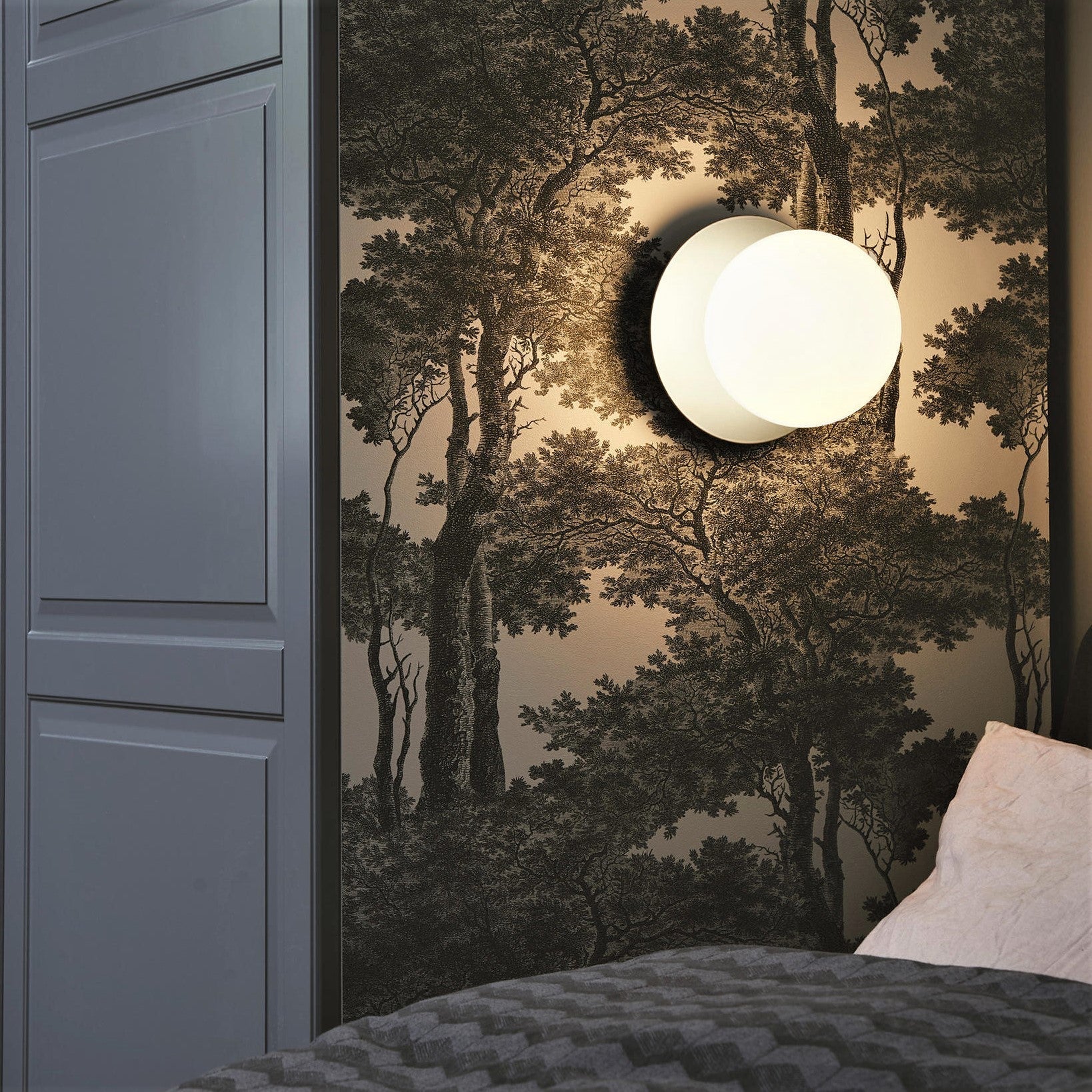 Aplica Abajur Glob Mat Chrome