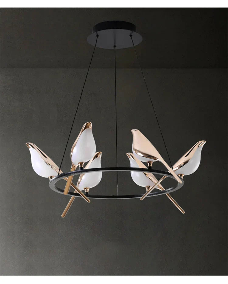Lustra LED Luxury 6 Golden Swallow