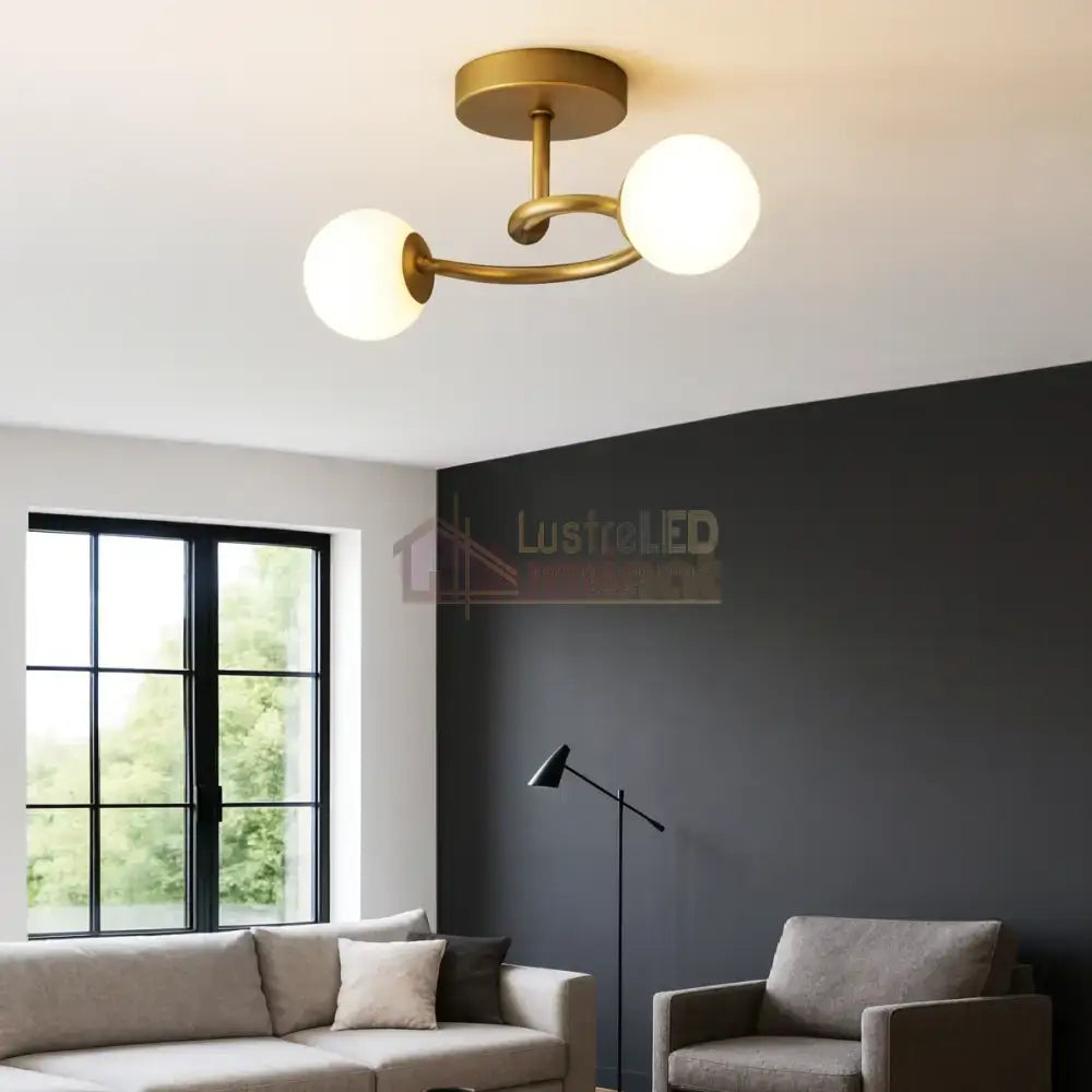Lustra Abajur 2xE27 Gold Elegance AURIE / ABAJUR Chandeliers