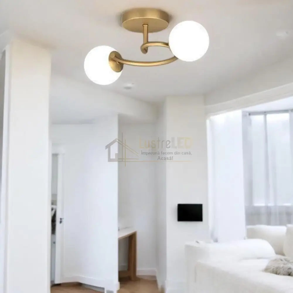 Lustra Abajur 2xE27 Gold Elegance ABAJUR / AURIE Chandeliers