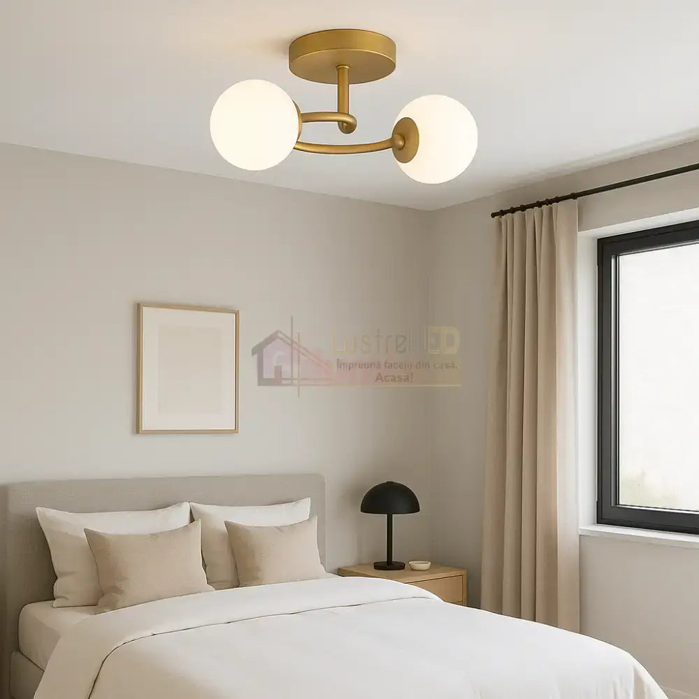 Lustra Abajur 2xE27 Gold Elegance AURIE / ABAJUR Chandeliers