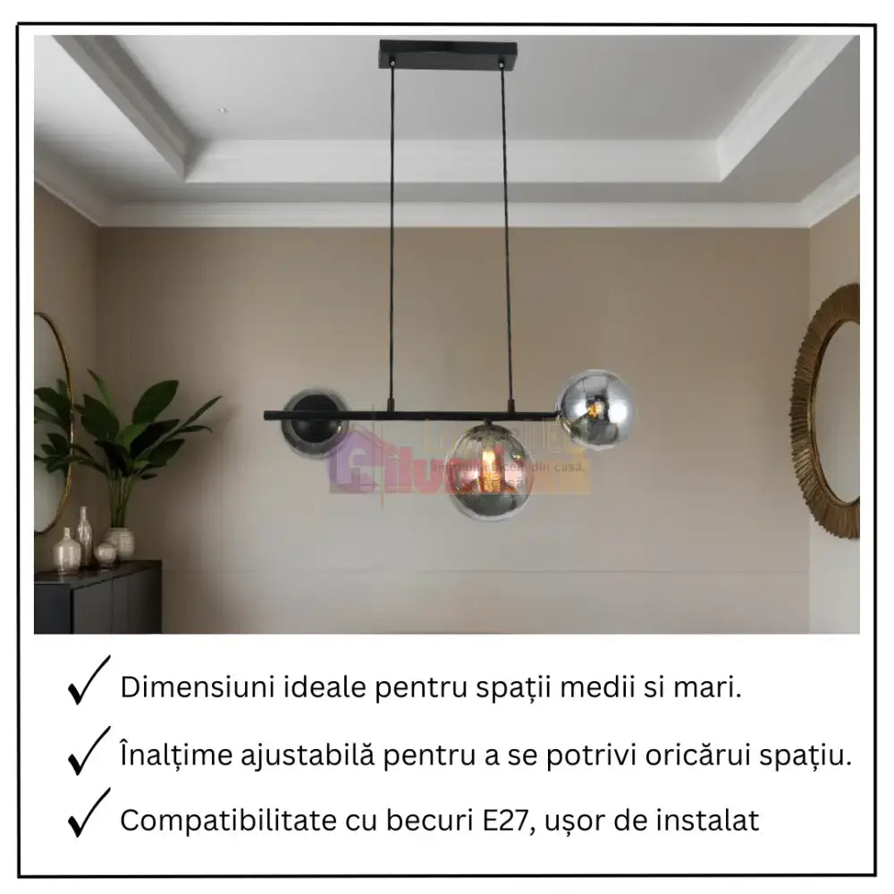 Lustra Abajur 3xE27 Axis Lights - VP2412A-3 lustreled.ro