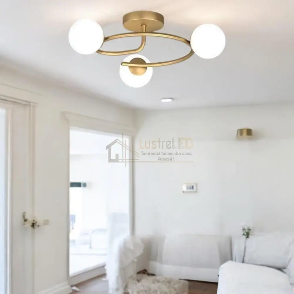 Lustra Abajur 3xE27 Gold Elegance ABAJUR / AURIE Chandeliers