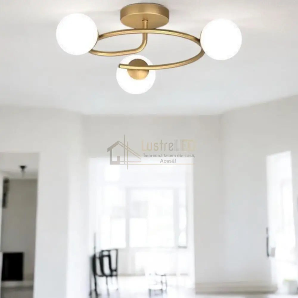Lustra Abajur 3xE27 Gold Elegance ABAJUR / AURIE Chandeliers
