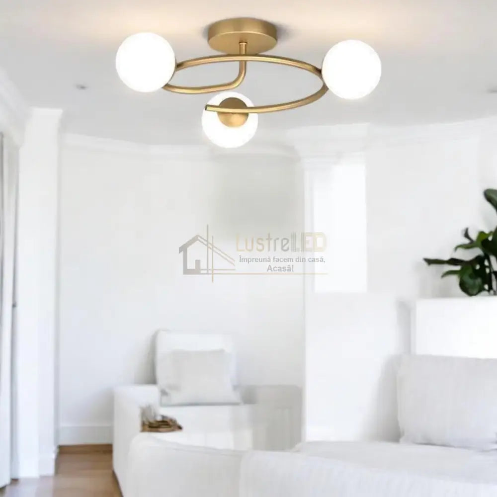Lustra Abajur 3xE27 Gold Elegance ABAJUR / AURIE Chandeliers