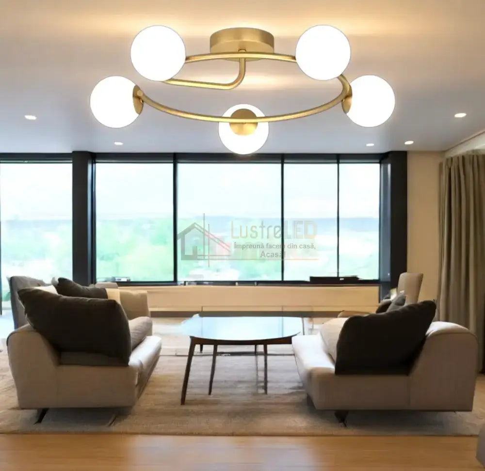Lustra-Abajur 5Xe27 Gold Elegance Chandeliers