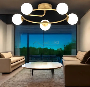 Lustra Abajur 5xE27 GOLD ELEGANCE