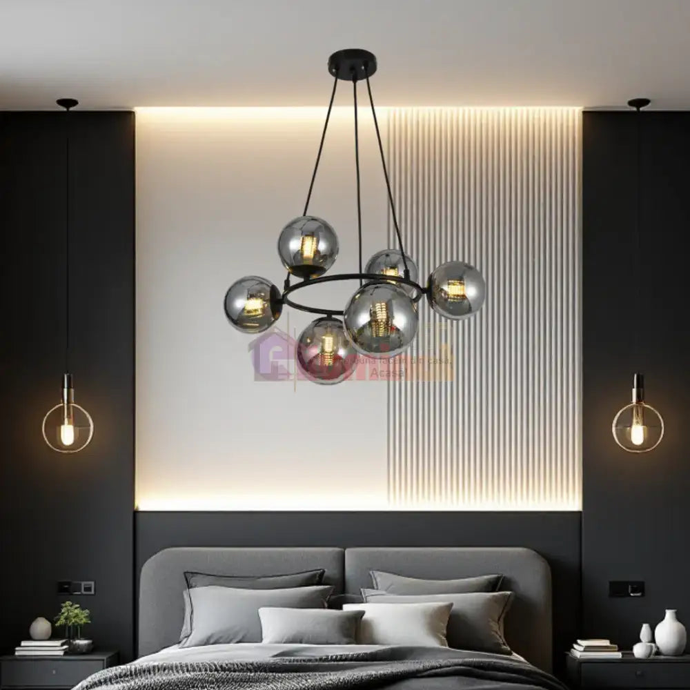 Lustra Abajur 6xE27 NovaLight - VP2413-6 lustreled.ro