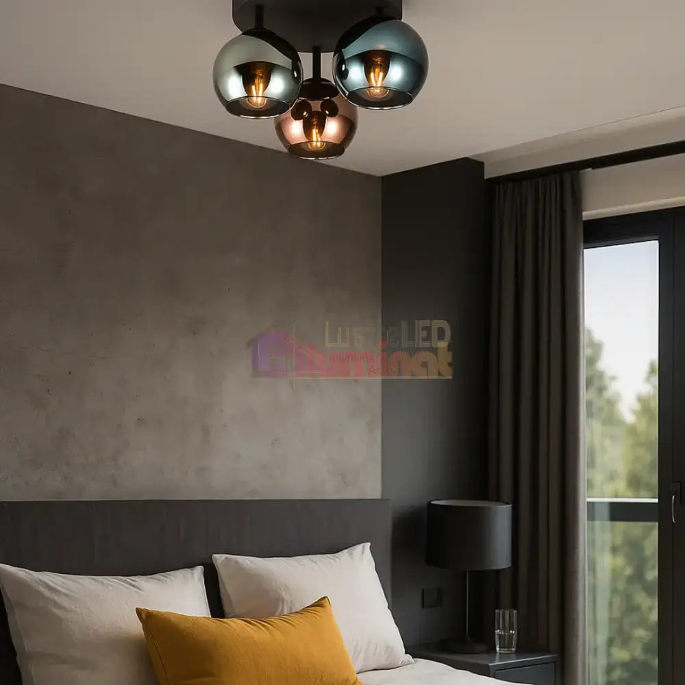 Lustra Abajur 3x E14 SHELDON lustreled.ro