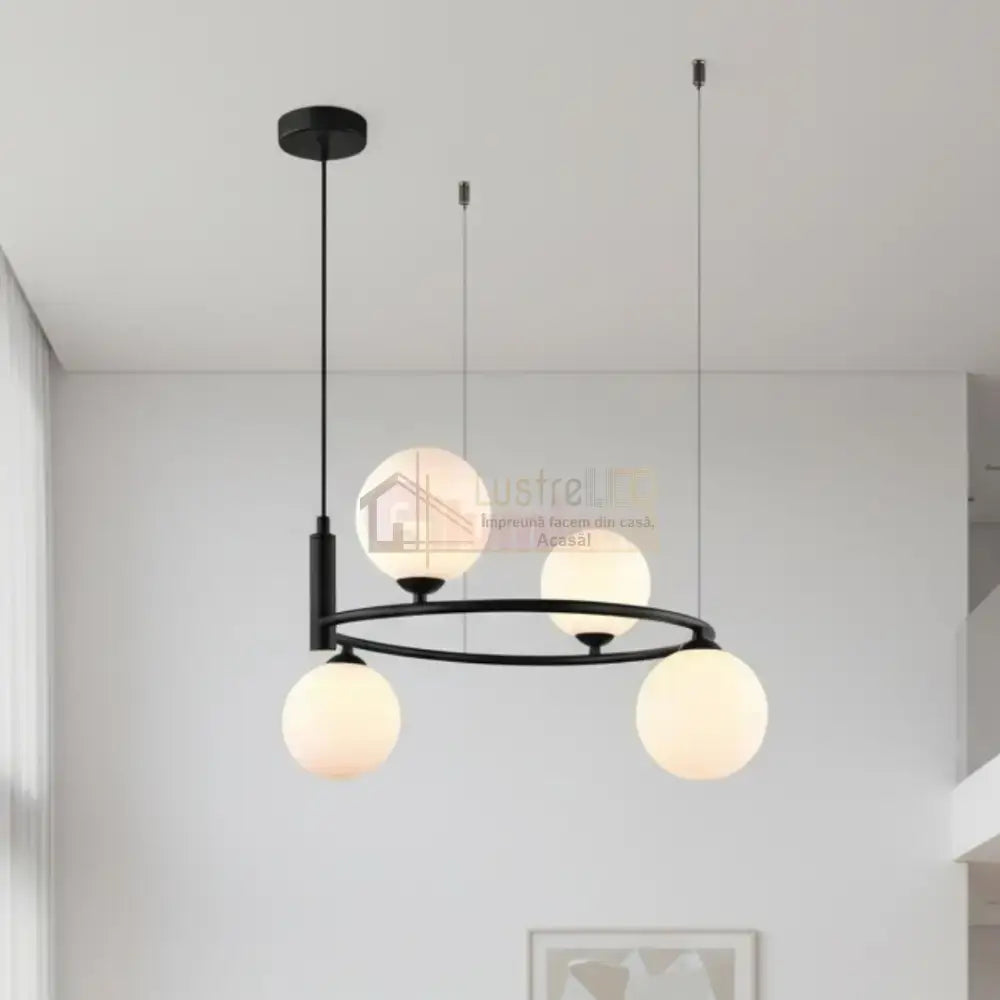 Lustra Abajur Avero 4xG9 BLACK NEAGRA / ABAJUR Chandeliers