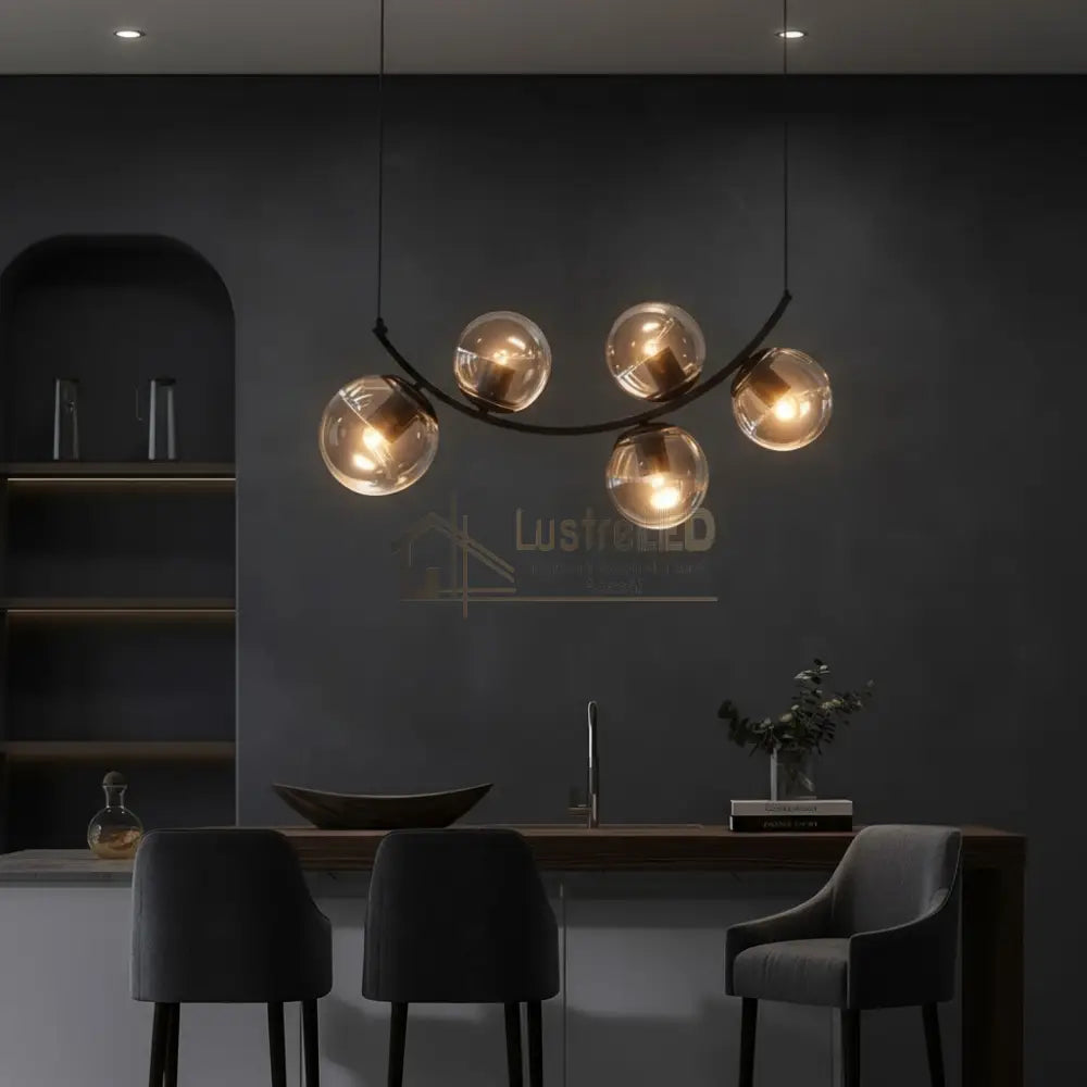 Lustra Abajur Ayra 5xE27 BLACK NEAGRA Chandeliers