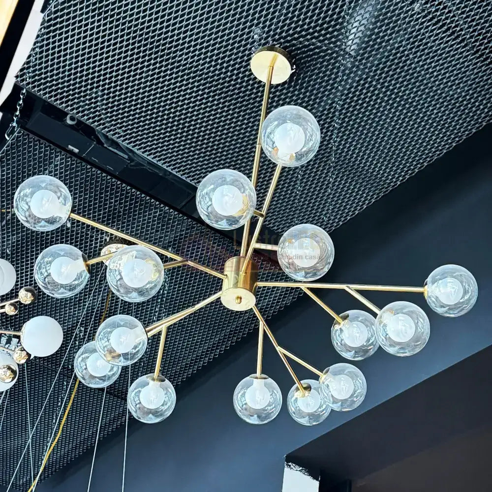 Lustra Abajur BERGAMO Gold 15xG9 AURIE / ABAJUR Chandeliers