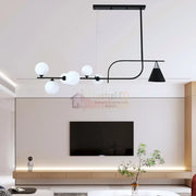Lustra Abajur Dining Black Dx1022-7Bk Chandeliers