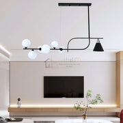 Lustra Abajur Dining Black Dx1022-7Bk Chandeliers