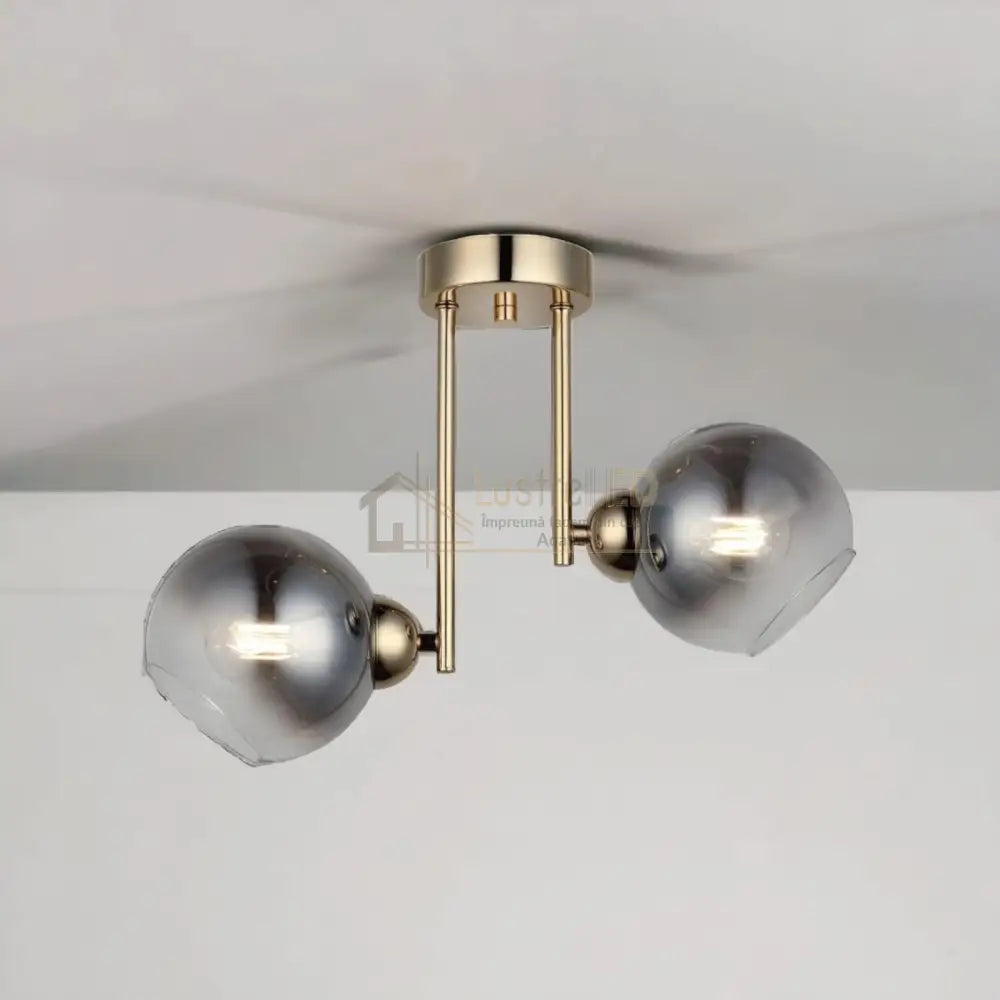 Lustra Abajur Fumuriu Aplicata 2Xe27 Mx413-2 Chandeliers