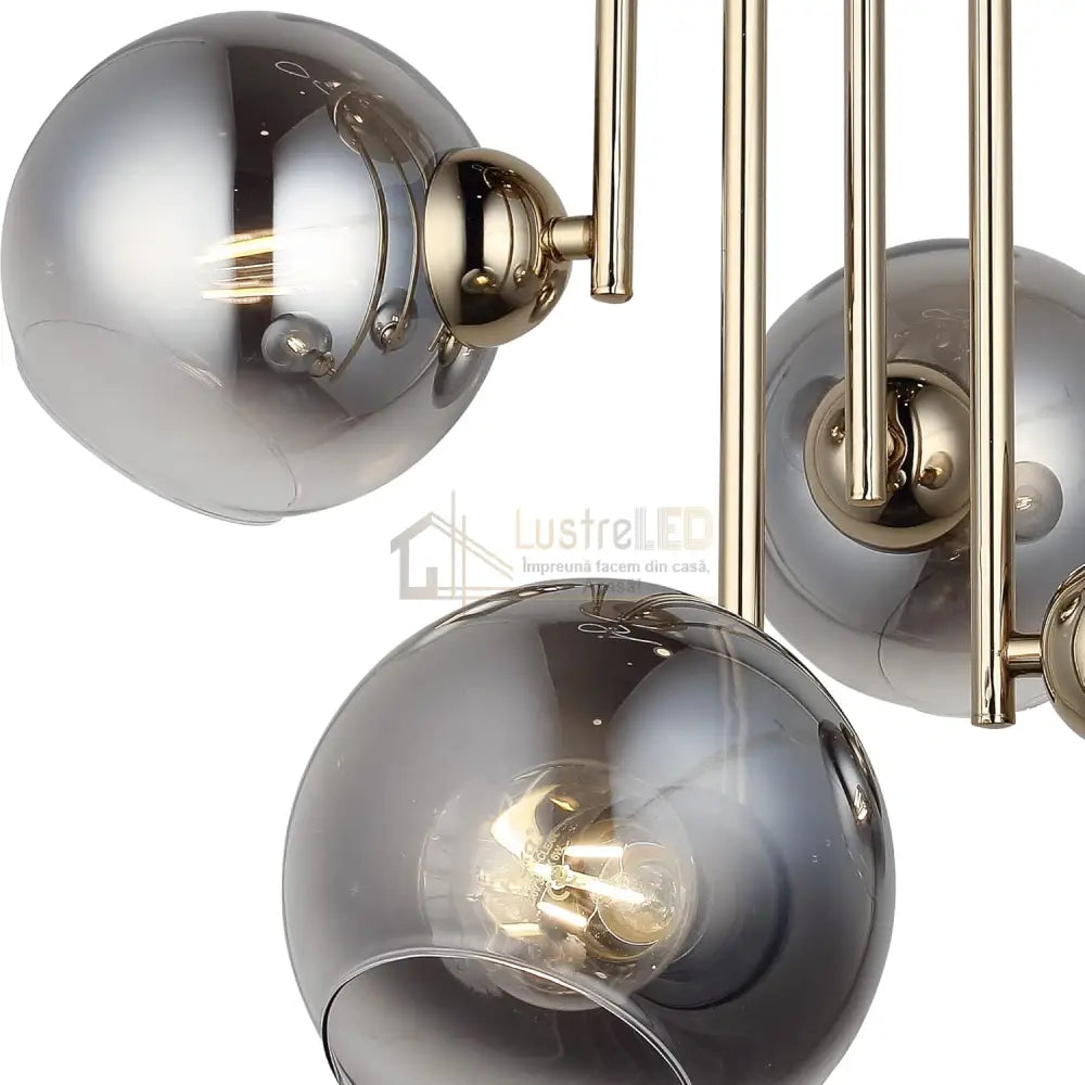 Lustra Abajur Fumuriu Aplicata 4Xe27 Mx413-4 Chandeliers