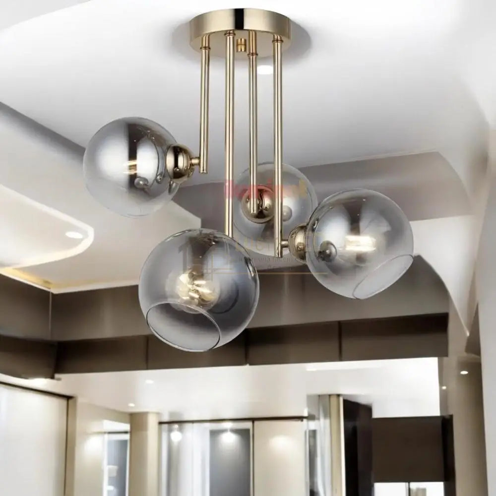 Lustra Abajur Fumuriu Aplicata 4Xe27 Mx413-4 Chandeliers