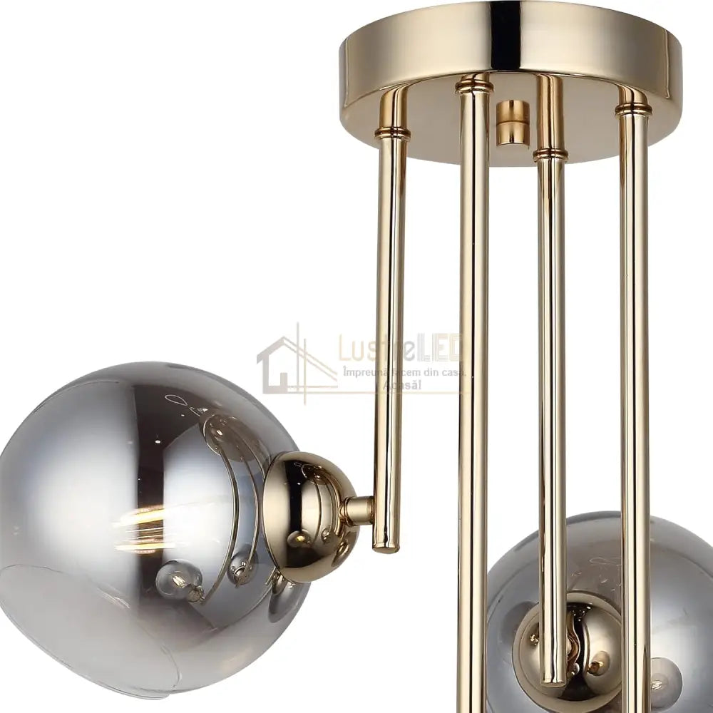 Lustra Abajur Fumuriu Aplicata 4Xe27 Mx413-4 Chandeliers