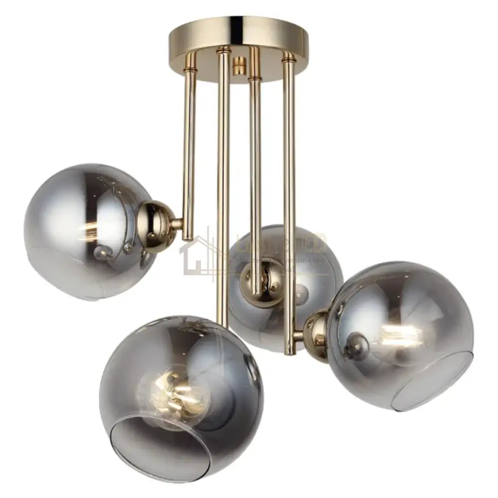 Lustra Abajur Fumuriu Aplicata 4Xe27 Mx413-4 Chandeliers