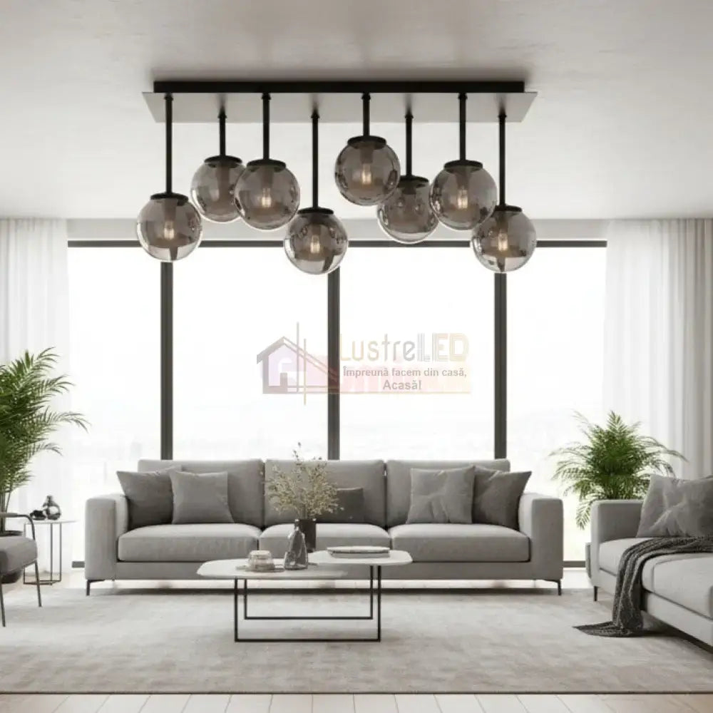 Lustra Abajur Fumuriu Black Rivendell NEAGRA / ABAJUR Chandeliers