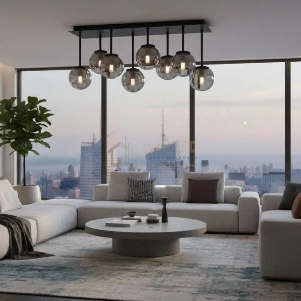 Lustra Abajur Fumuriu Black Rivendell NEAGRA / ABAJUR Chandeliers