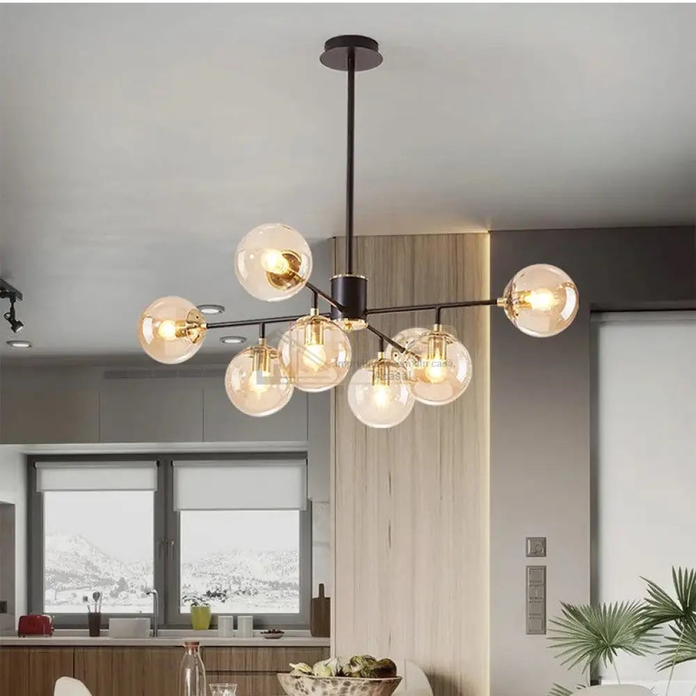 Lustra Abajur Fumuriu Cairo 8Xe27 Chandeliers