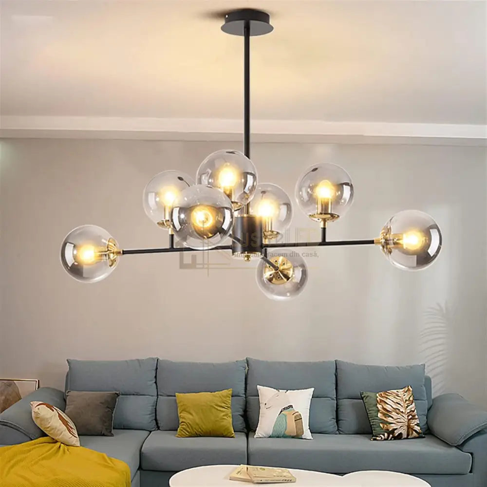 Lustra Abajur Fumuriu Cairo 8Xe27 Chandeliers