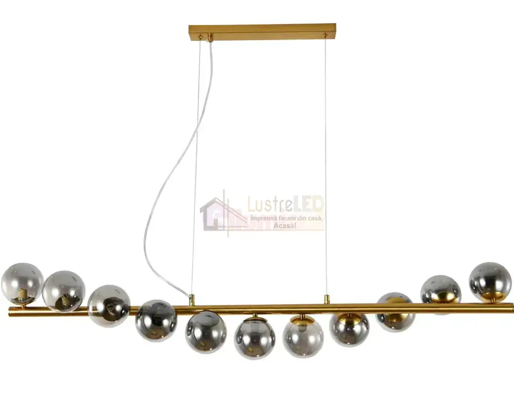 Lustra Abajur Fumuriu Gold Liniara Dx220-11 Chandeliers