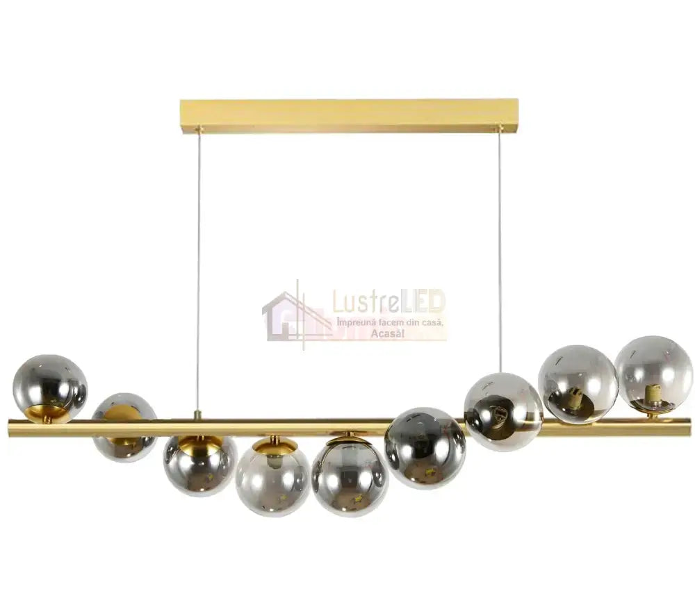 Lustra Abajur Fumuriu Gold Liniara Dx220-9 Chandeliers