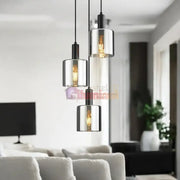 Lustra Abajur Fumuriu SAVIO Suport Rotund 3xE27 lustreled.ro