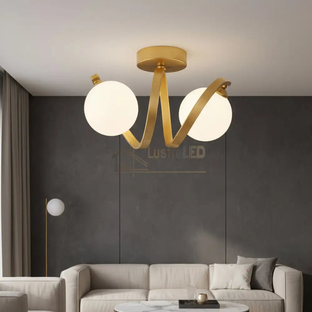 Lustra Abajur LINO 2xE27 Gold AURIE Chandeliers