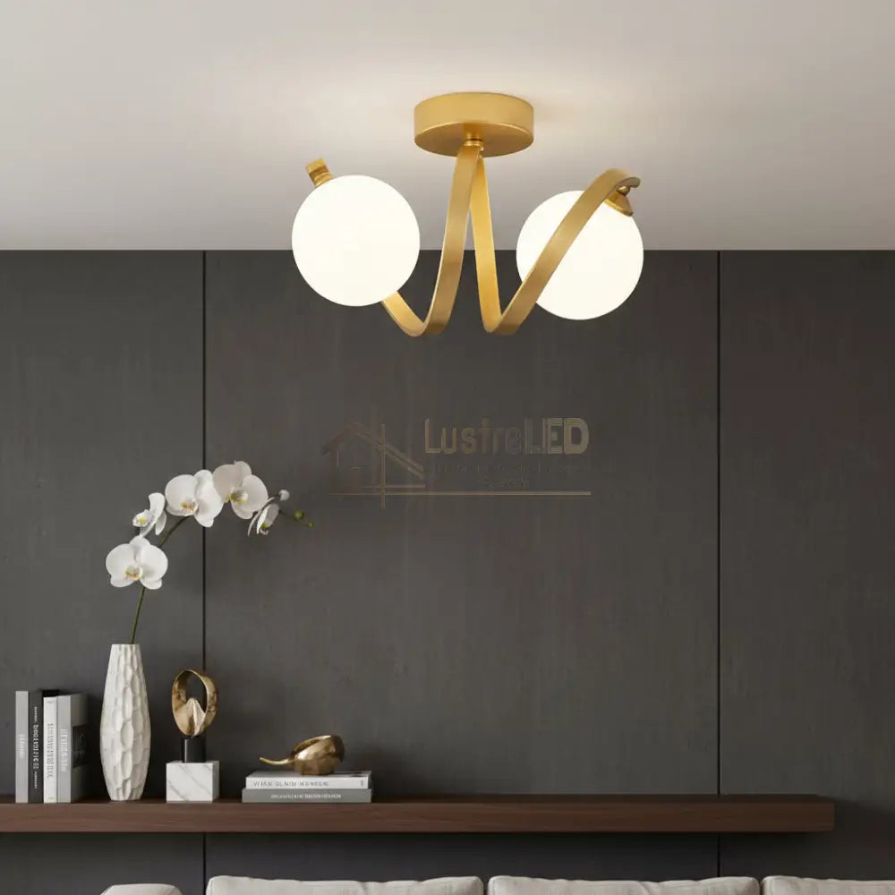 Lustra Abajur LINO 2xE27 Gold AURIE Chandeliers