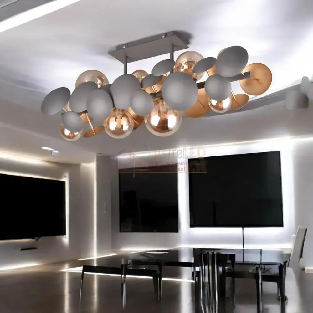 Lustra Abajur Luxury BUBBLE ANTRACIT / ABAJUR Chandeliers