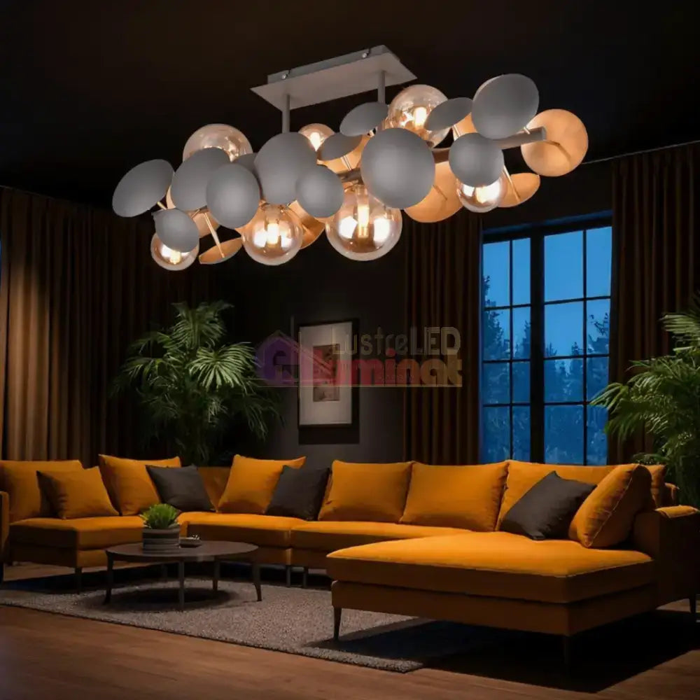 Lustra Abajur 8xG9 BUBBLE lustreled.ro