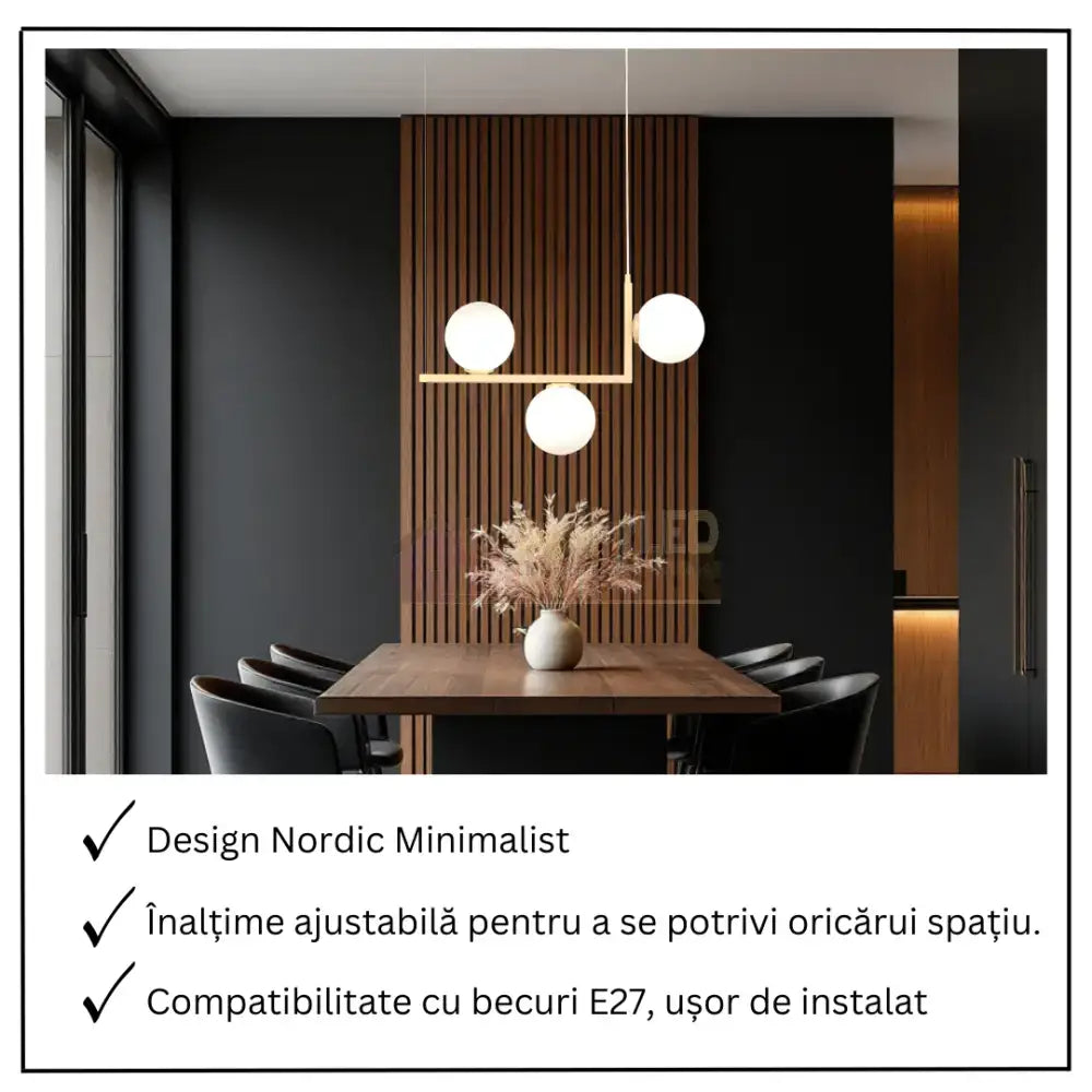Lustra Abajur 3xG9 Nordic Glow - 8873-3 AURIU / ABAJUR Chandeliers